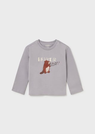 Mayoral Gri Erkek Bebek Uzun Kollu T-shirt 2010
