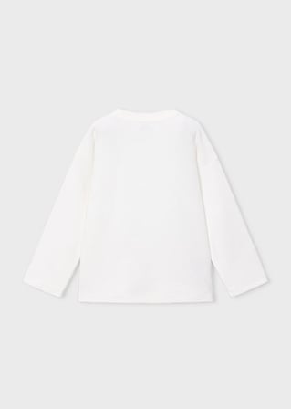 Mayoral Krem Erkek Çocuk Uzun Kollu T-shirt 4010