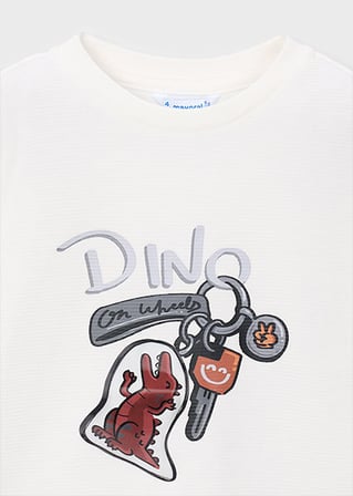 Mayoral Krem Erkek Çocuk Uzun Kollu T-shirt 4010