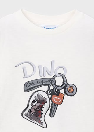 Mayoral Krem Erkek Çocuk Uzun Kollu T-shirt 4010