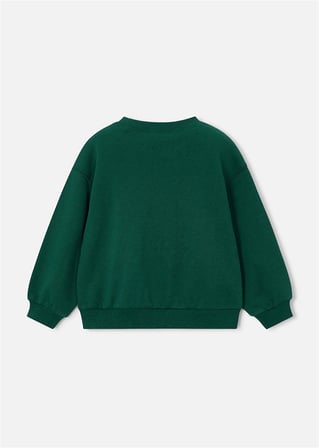 Mayoral Kız Çocuk Kabartmalı Sweatshirt Zümrüt Yeşili 4407