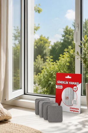 Sineklik Yaması 4 Adet 10x10 cm Kendinden Yapışkanlı Sineklik Tamir Bandı Pencere ve Kapı Sinekliği Onarım Seti