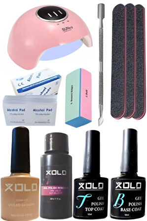 Kalıcı Oje Yapma Seti 20 Parça Klasik Renkler Top Base Top Coat Solüsyon Kronk Törpü Uv Led Seti