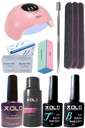 Kalıcı Oje Yapma Seti 20 Parça Klasik Renkler Top Base Top Coat Solüsyon Kronk Törpü Uv Led Seti