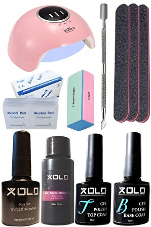 Kalıcı Oje Yapma Seti 20 Parça Klasik Renkler Top Base Top Coat Solüsyon Kronk Törpü Uv Led Seti