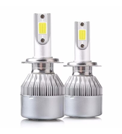 C6 LED XENON 2 Adet H7 Led Xenon 40W 8000LM 6500K Far Ampülü Led Işık seri P-P-P