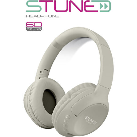 Powerway Stune Haki Bluetooth Kulaklık - 6D Sound, 18 Saat Kullanım, Hafıza Kartı Destekli