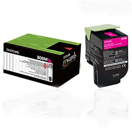 Lexmark 80C8XM0 (808XM) Kırmızı Magenta Orjinal Toner CX510