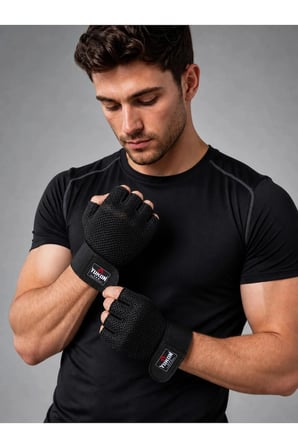 Yukon Kısa Bilek Sargılı Spor Bisiklet Fitness Eldiveni M