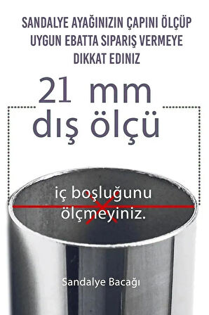 12 Adet Siyah 21 Mm Pvc Sandalye Profil Ayak Pabucu Sessiz Yumuşak Sandalye Zemin Koruyucu