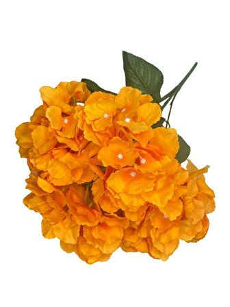 Yapay Çiçek Ortanca Çiçeği Demeti 43 cm Somon Orange