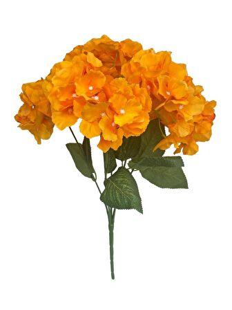 Yapay Çiçek Ortanca Çiçeği Demeti 43 cm Somon Orange