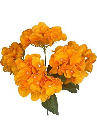 Yapay Çiçek Ortanca Çiçeği Demeti 43 cm Somon Orange