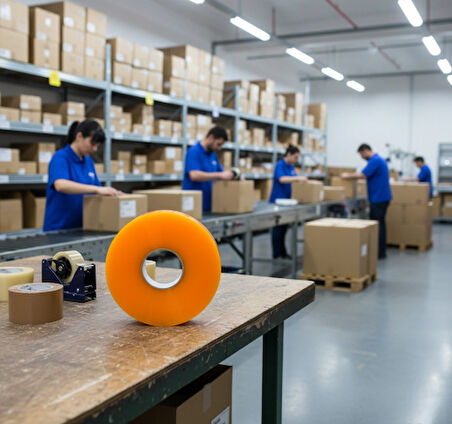 Büyük Rulo 45mm x 925m Makine Bandı Paketleme Bandı m3