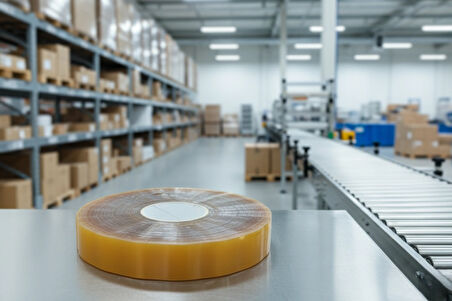 Büyük Rulo 45mm x 925m Kauçuk Makine Bandı Paketleme Bandı m4