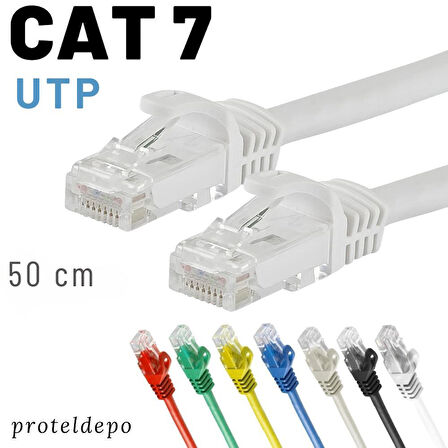 IRENIS 50 cm CAT7 Kablo Ethernet Network İnternet Lan Ağ Kablosu 
