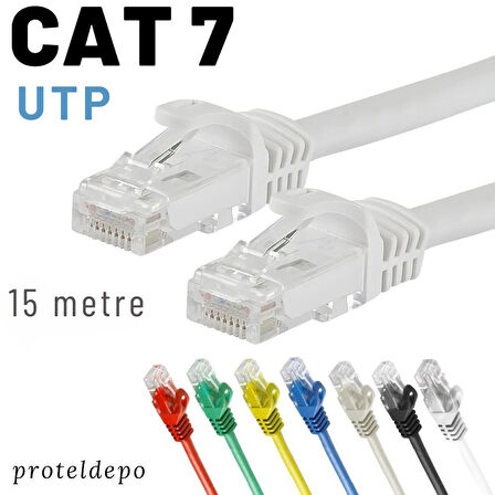 IRENIS 15 metre CAT7 Kablo Ethernet Network İnternet Lan Ağ Kablosu 