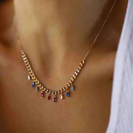 Renkli Mini Baget Kolye