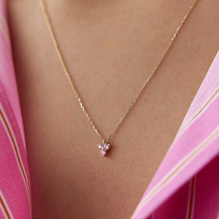 Tria Pembe Minimal Kolye