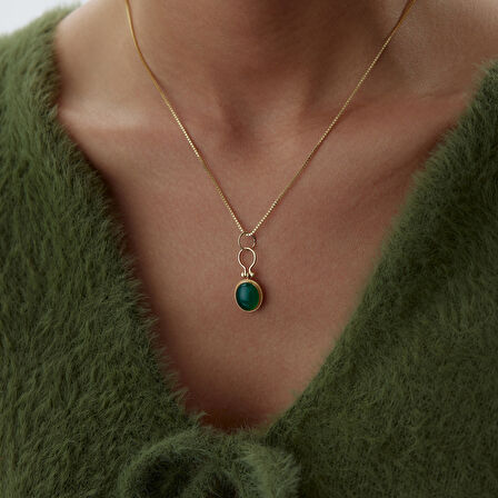 Green Firuze Stolle Kolye