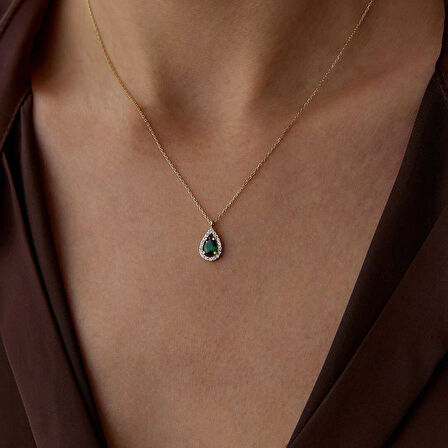 Yeşil Damla Baget Kolye