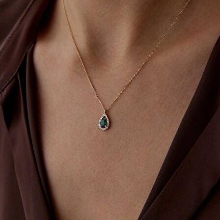 Yeşil Damla Baget Kolye