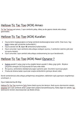 Çocuklar İçin Eğitici Oyuncak 5 Adet XOX Oyunu Tic Tac Oyunu