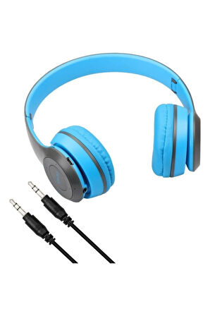 P47 Extra Bass Wireless Bluetooth Kulaklık 5.0+edr Fm Radyo Mavi