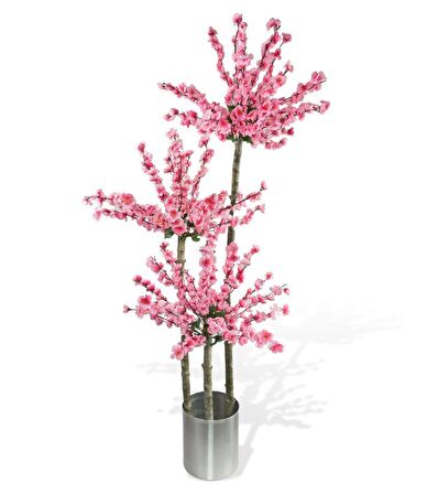 Yapay Ağaç 3 Katlı Japon Kiraz Çiçeği Bahardalı Ağacı Sakura Çiçeği Pembe 180cm