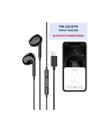 İphone 14/13/12/11/Xs/X/7/8 Serileri Uyumlu Iphone Kablolu Kulaklık Konnektörlü (TAK ÇALIŞTIR)