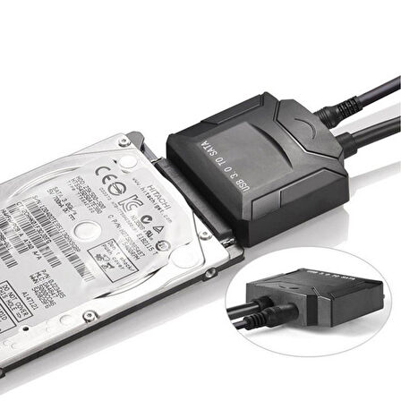 Usb 3.0 Adaptörlü 2.5 İnç-3.5 İnç Sata Harddisk Bağlantı Kablosu