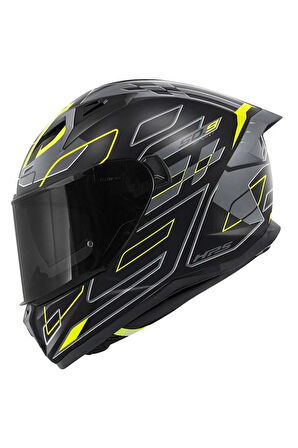 50.9 Assault Mat Siyah-gri-neon Sarı Kask