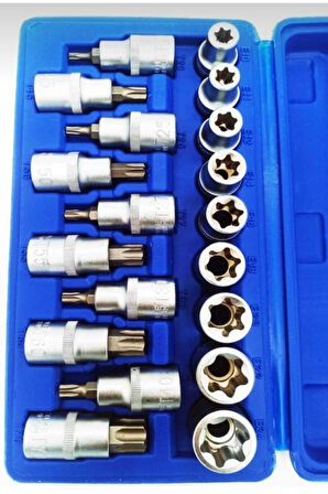 Torx Lokma Takımı 19 Parça 1/2 E Lokma& Torx Lokma Takımı Orjinal Ürün München Marka