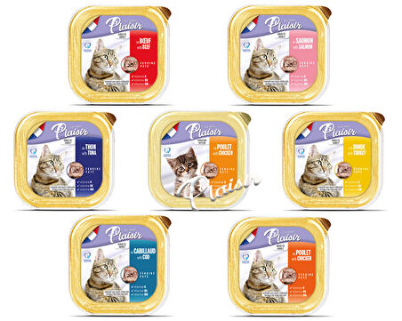 Plaisir Pate 100Gr Hindi Etli 24Adet Yaş Kedi Maması