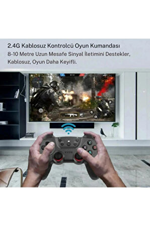 Airstorr Joystick Gamepad Çiftli TV PC Uyumlu Oyun Konsolu 2.4G Gamepad Double Joystick Doungle