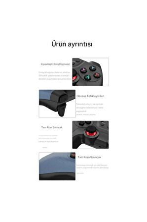 Airstorr Joystick Gamepad Çiftli TV PC Uyumlu Oyun Konsolu 2.4G Gamepad Double Joystick Doungle