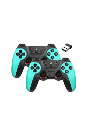 Airstorr Joystick Gamepad Çiftli TV PC Uyumlu Oyun Konsolu 2.4G Gamepad Double Joystick Doungle