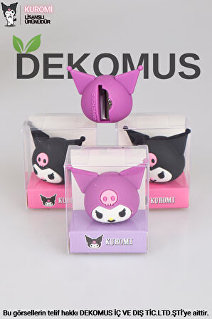 DEKOMUS İLE YENİ SEZON LİSANSLI KUROMİ ŞEKİLLİ KALEMTRAŞ VE 3D SİLGİ 2'LİSİ 