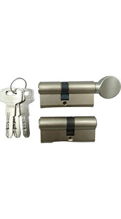 306/B-SET Bilyalı Barel Topuzlu Set-Blisterli-Nikel 3 Anahtarlı ( 68MM )
