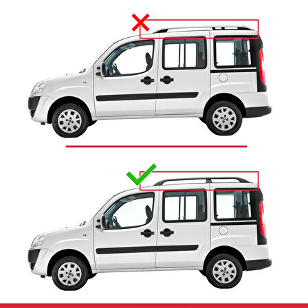 Fiat Doblo 2000-2009 Arası ile Uyumlu ACE-1 Ara Atkı Tavan Barı Gri 2 Adet