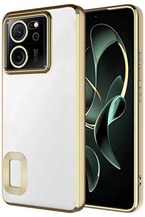 Xiaomi 13T Kılıf Köşeleri Renkli Şeffaf Kamera Korumalı Silikon Luxury Kapak