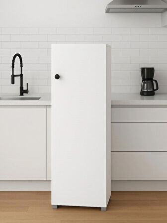  Strazburg Çok Amaçlı Tek Kapaklı Mini Dolap Erzak Dolabı Banyo Dolabı