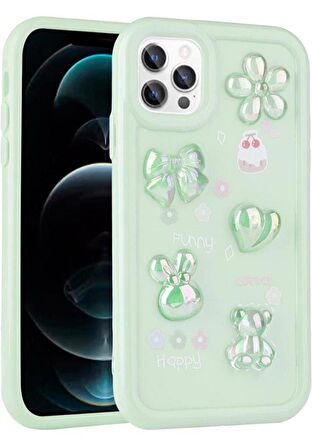 iPhone 12 Pro Max Uyumlu Kılıf Kabartma Figürlü Parlak Toys Silikon Kapak