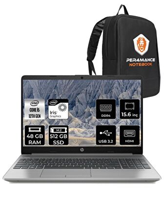 HP 250 G9 i5 1235U 48GB 512GB SSD 15.6" FHD FDOS 6Q8M5ES & PER4 ÇANTA