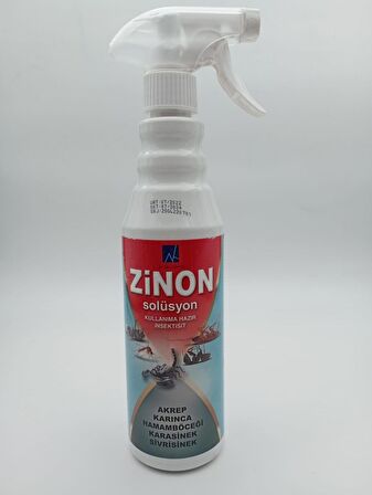 Zinon Hazır Solüsyon 450 ml Sprey. Hamam böceği, karasinek, tahtakurusu, kene.