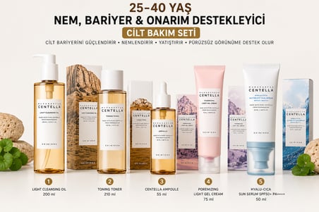 Skin1004 Madagascar Centella Cilt Bakım Seti 25-40 Yaş Nemlendirici ve Onarıcı