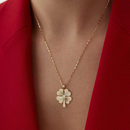 Ataç Zincir Large Yonca Kolye