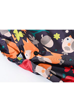 Petityu Fox Hayvanlı Yağmur Tulumu Yağmur Pantolonu 