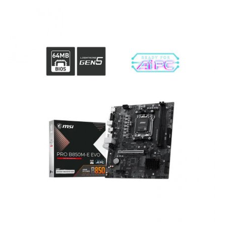 MSI PRO B850M-E EVO DDR5 ANAKART 8200MHzOC