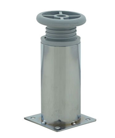 LUDIA Metal Ayarlanabilir 4 Adet Mobilya Ayağı Metal Tablalı 8cm